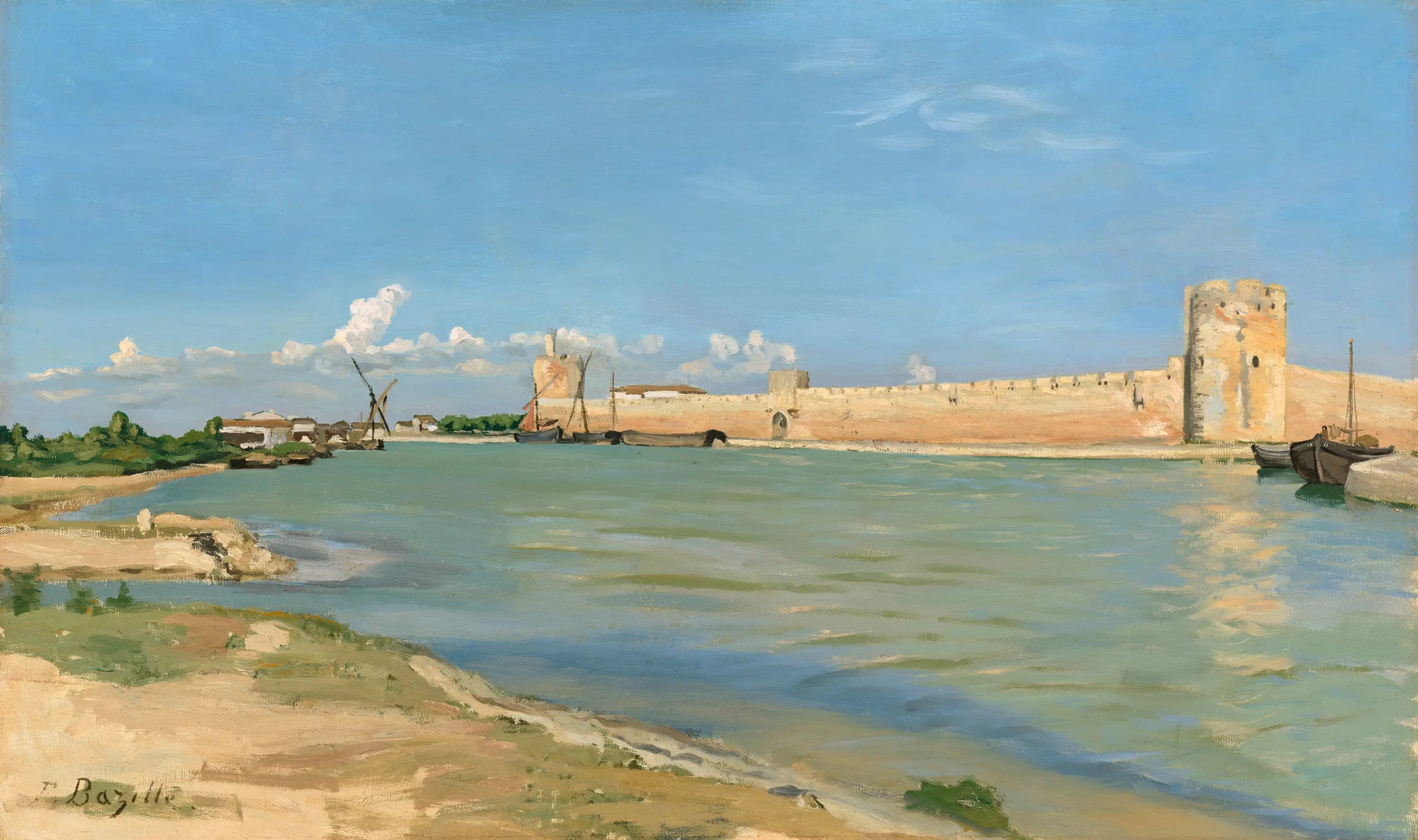 Reproduction du tableau « les remparts d'Aigues-Mortes - Frédéric Bazille » par Alpha Reproduction en peinture à l’huile