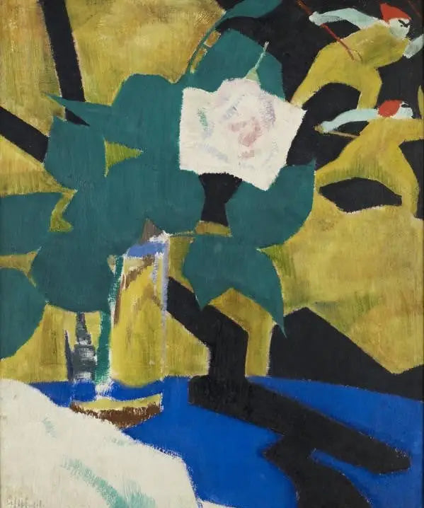 La Rose et le Paravent laqué - Francis Cadell