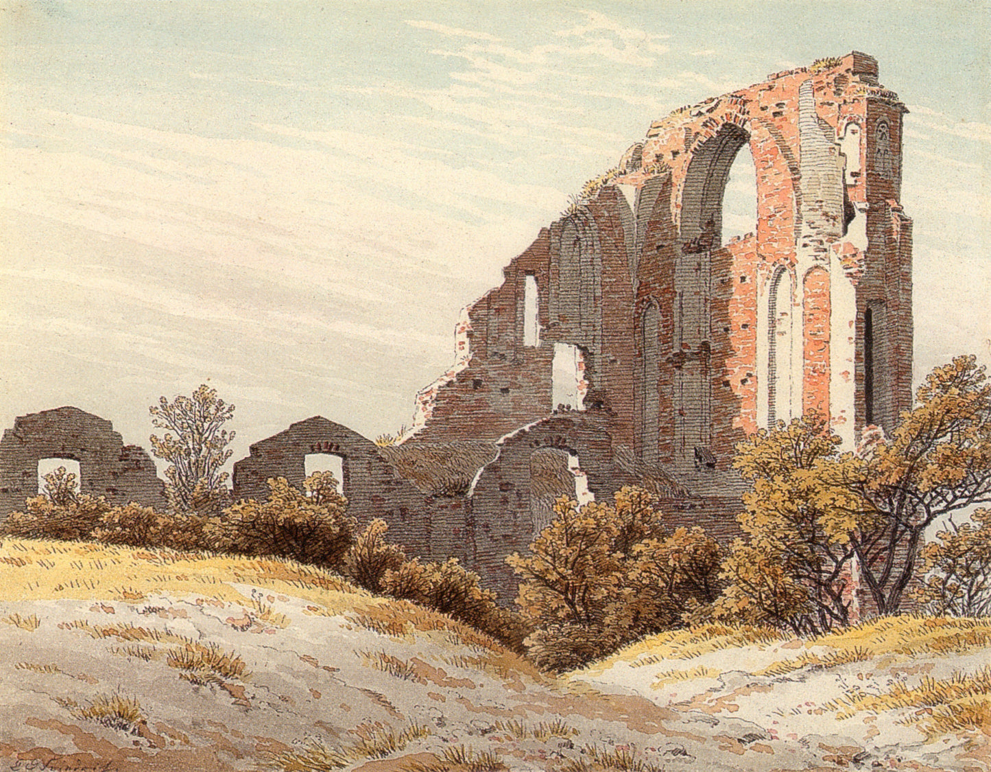 ruines de l'Abbaye d'Eldena - Caspar David Friedrich