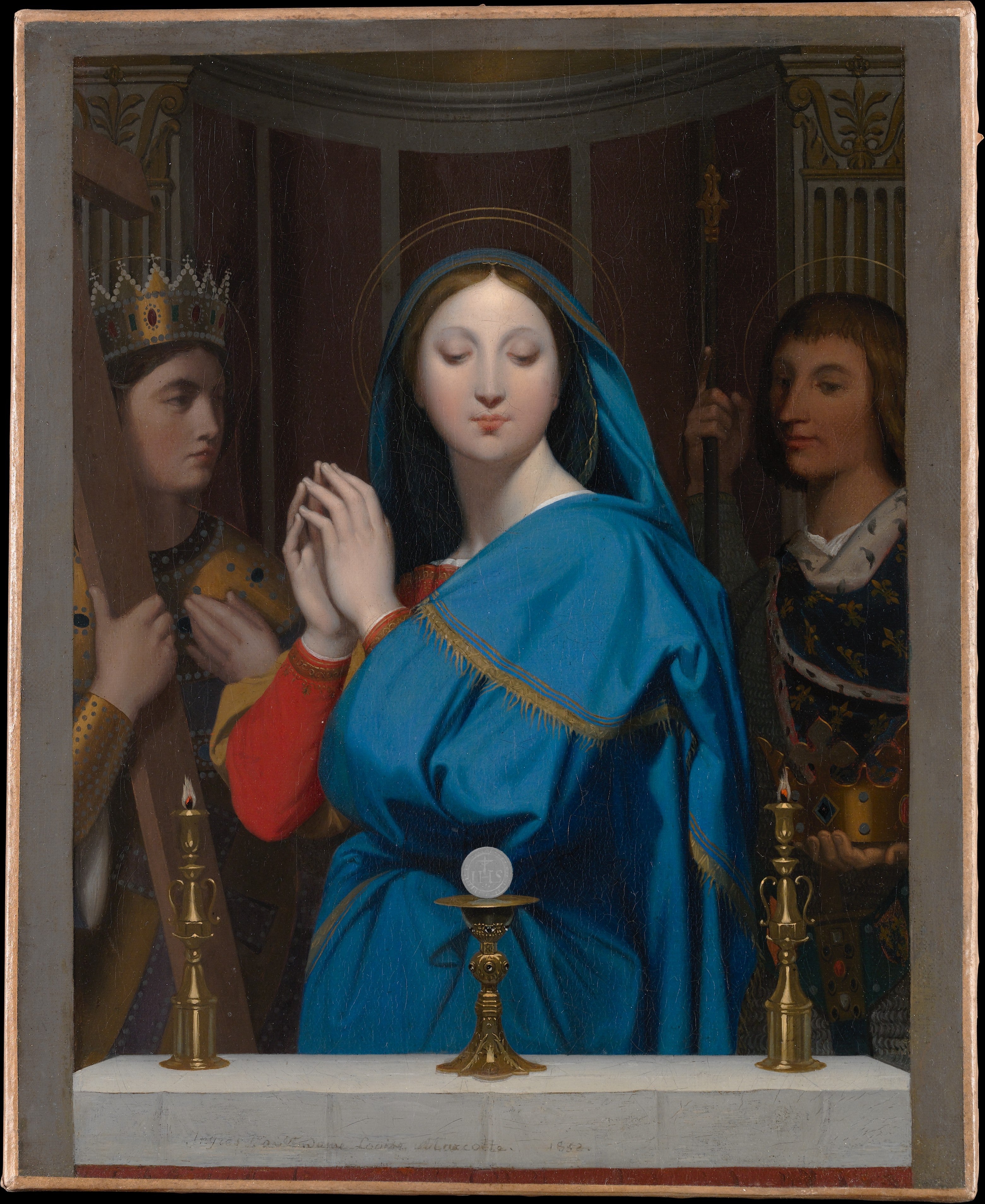 Neitsyt, joka palvoo ehtoollisleipää - Jean-Auguste-Dominique Ingres