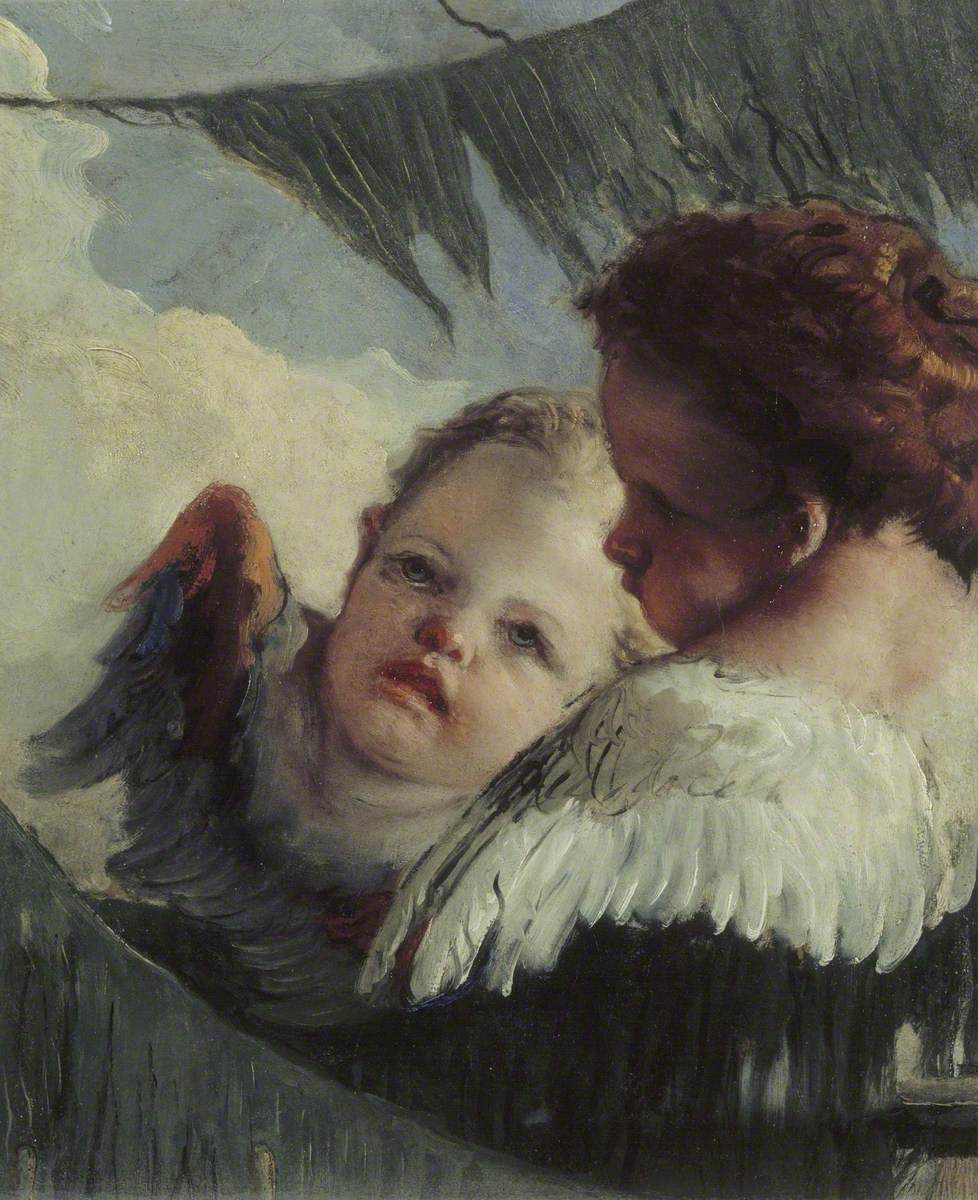 Deux têtes d'anges (fragment) - Giovanni Battista Tiepolo