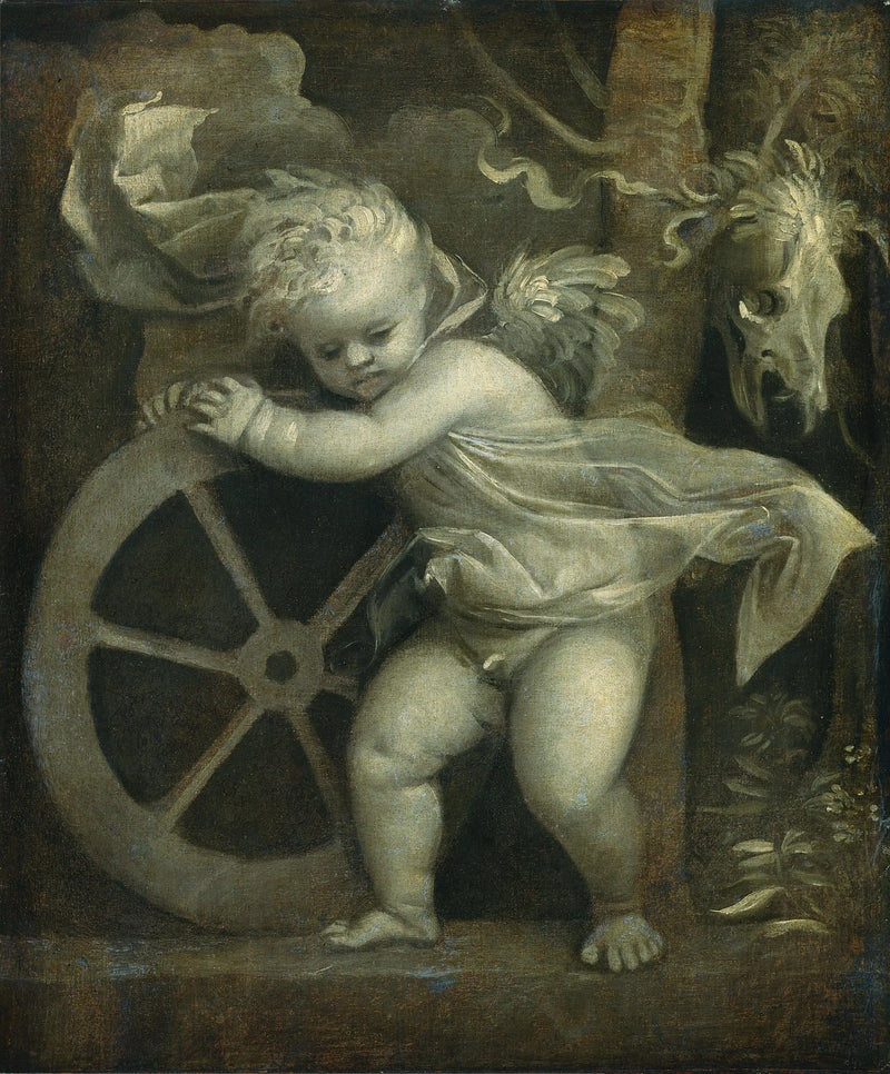 Cupid ja ajan pyörä - Titian