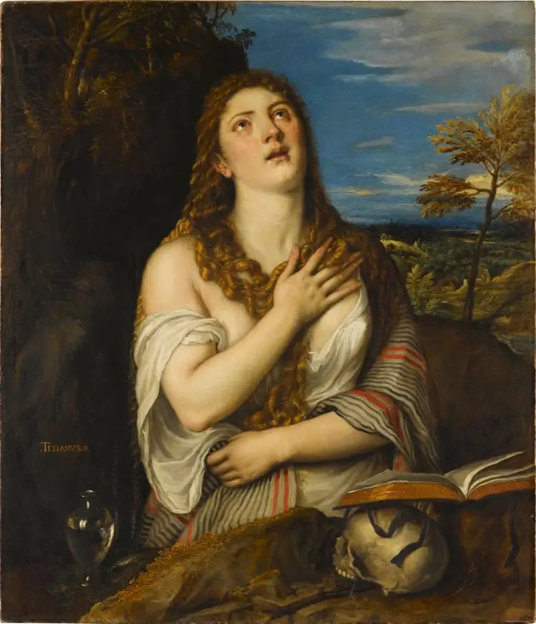 Pyhä Marie-Magdalenan katumuksellinen - Titian