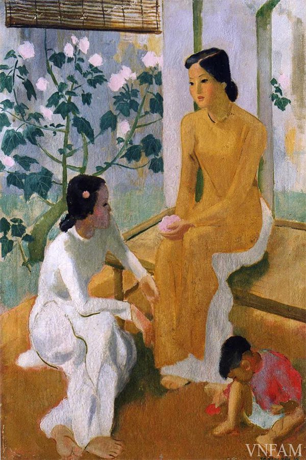 Deux jeunes femmes et un enfant - Tô Ngọc Vân