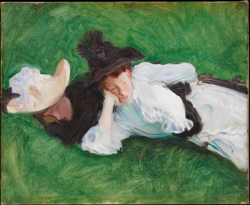 Kaksi tyttöä nurmikolla - John Singer Sargent