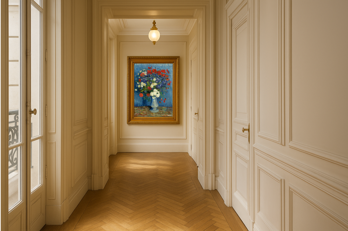 🌺 Maljakko, jossa unikkoja ja sinisiä ruiskaunokkeja – Vincent van Gogh (1887)