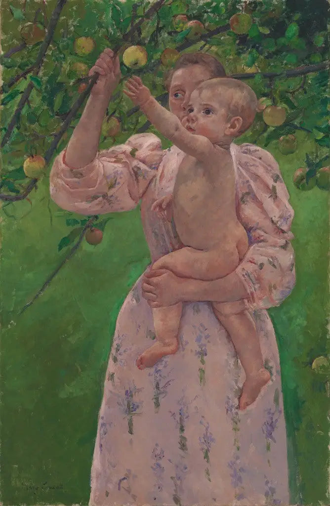 Lapsi poimimassa hedelmää - Mary Cassatt