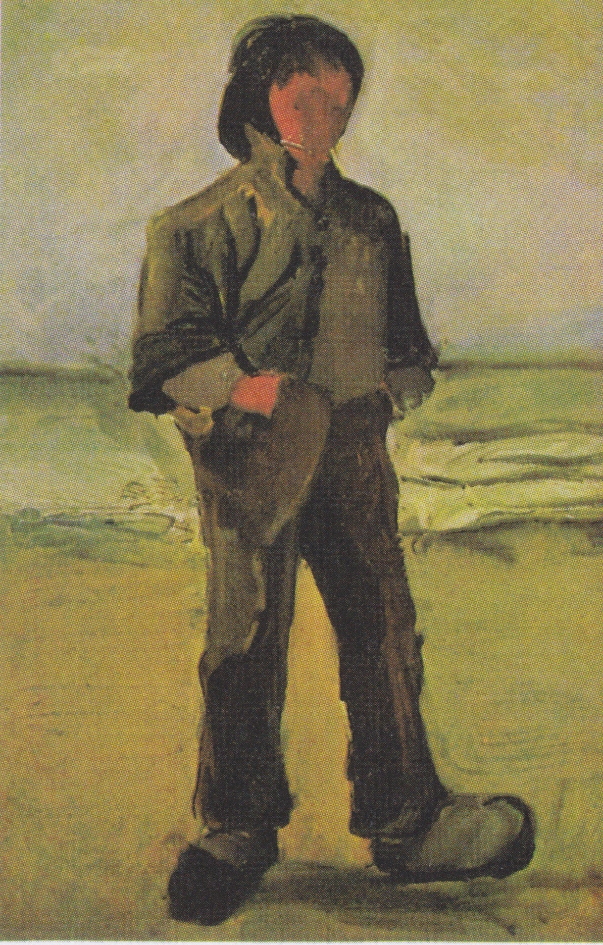 Reproduction du tableau « Pêcheur sur la plage - Vincent van Gogh » par Alpha Reproduction en peinture à l’huile