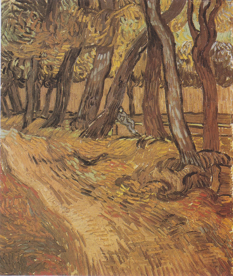 Pyhän Paavalin sairaalan puutarha hahmolla, Le - Vincent van Gogh