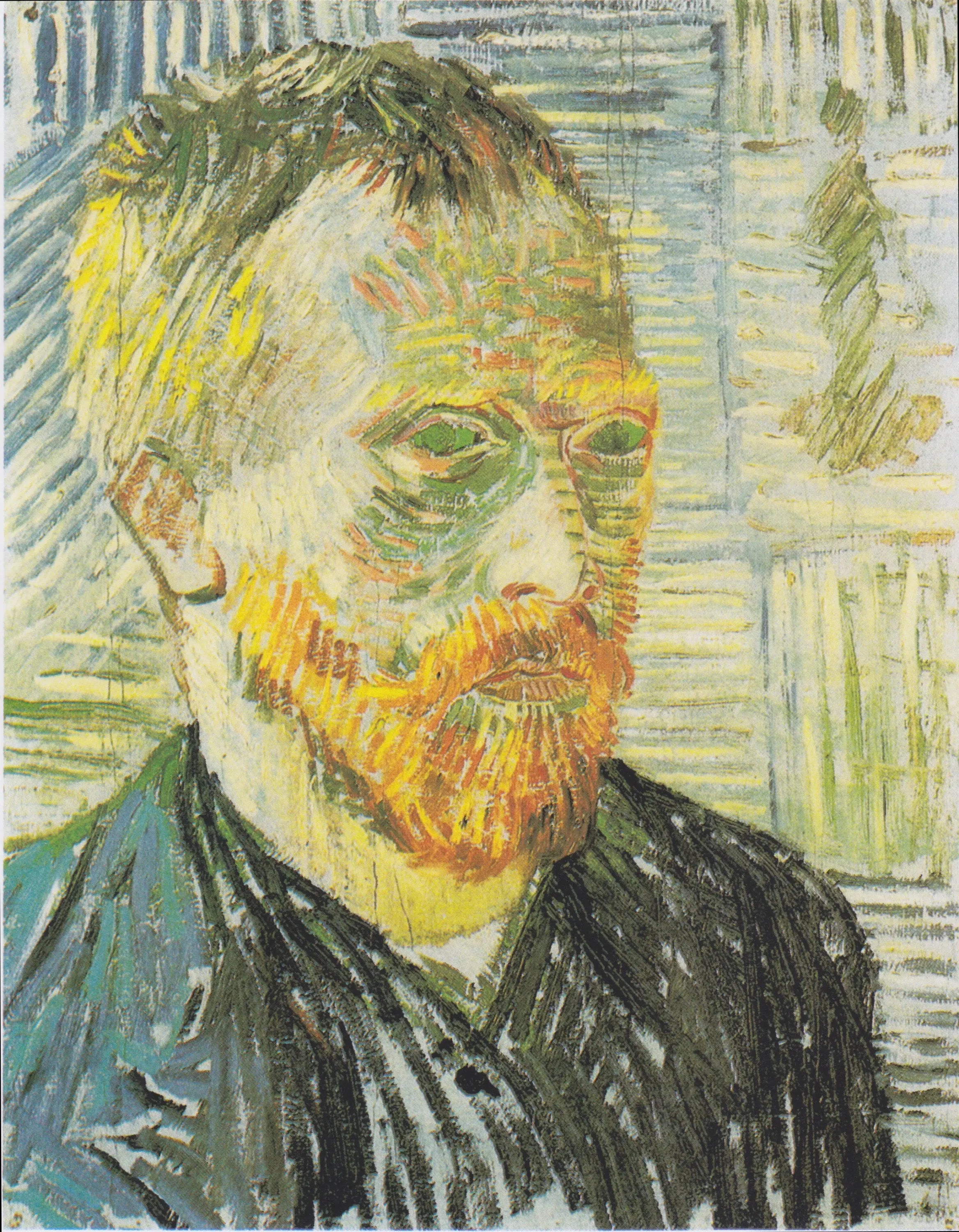 Reproduction du tableau « Portrait de lui-même à l'estampe japonaise - Vincent van Gogh » par Alpha Reproduction en peinture à l’huile