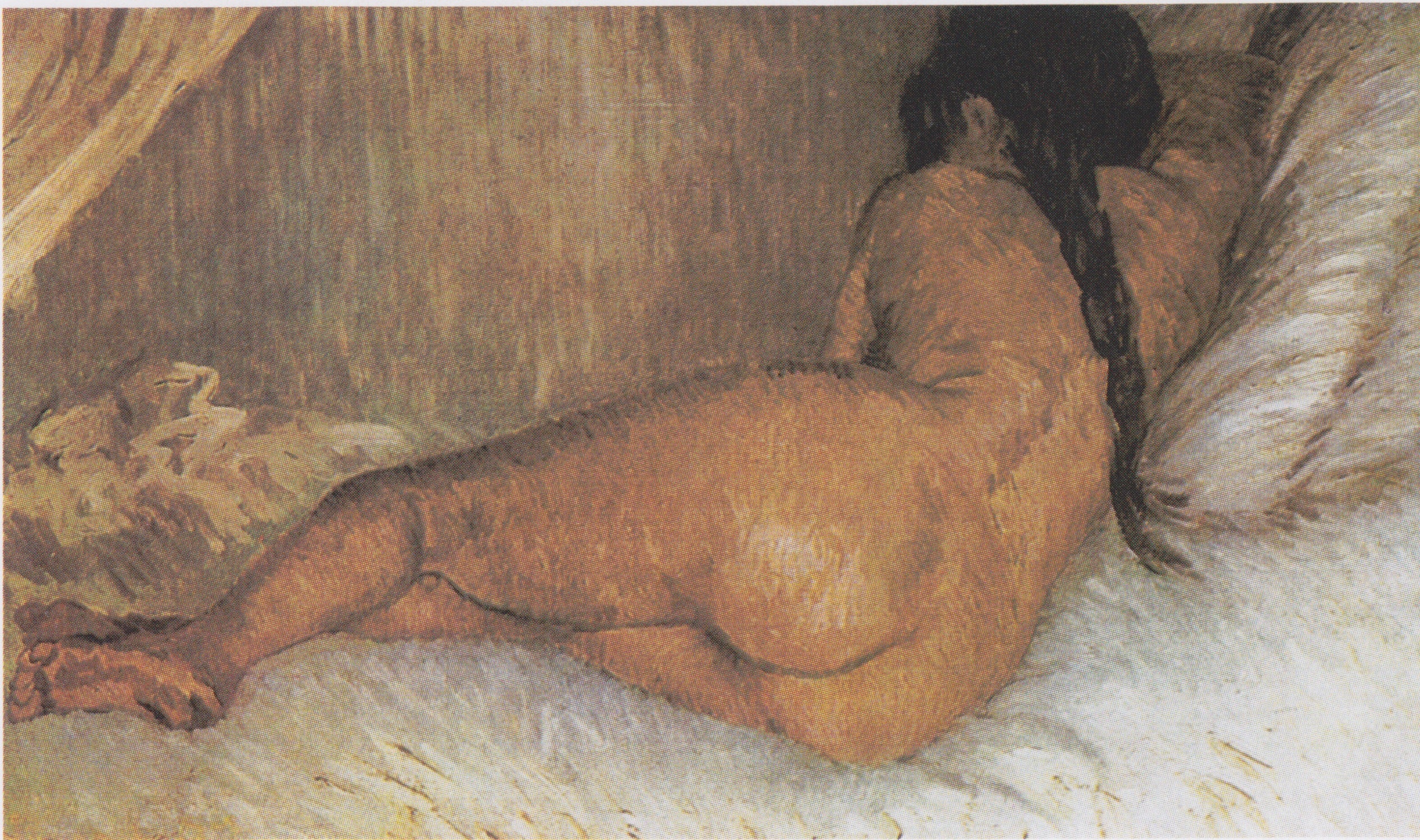 Alaston nainen makuulla, näkymä takaa - Vincent van Gogh