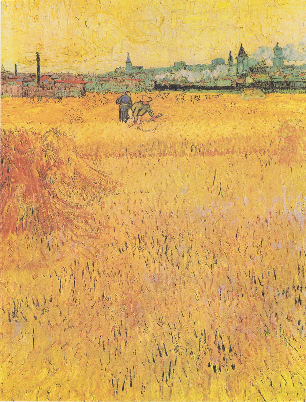 Reproduction du tableau « Les Moissonneurs - Vincent van Gogh » par Alpha Reproduction en peinture à l’huile