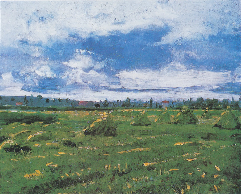 Viljakentät ja puimurit - Vincent van Gogh