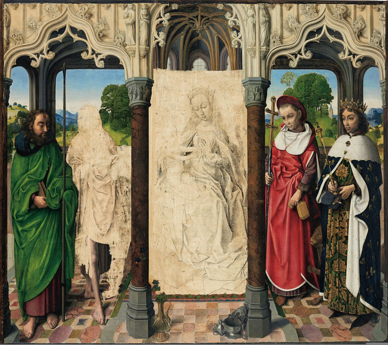 Neitsyt ja lapsi pyhimyksillä - Hugo van der Goes