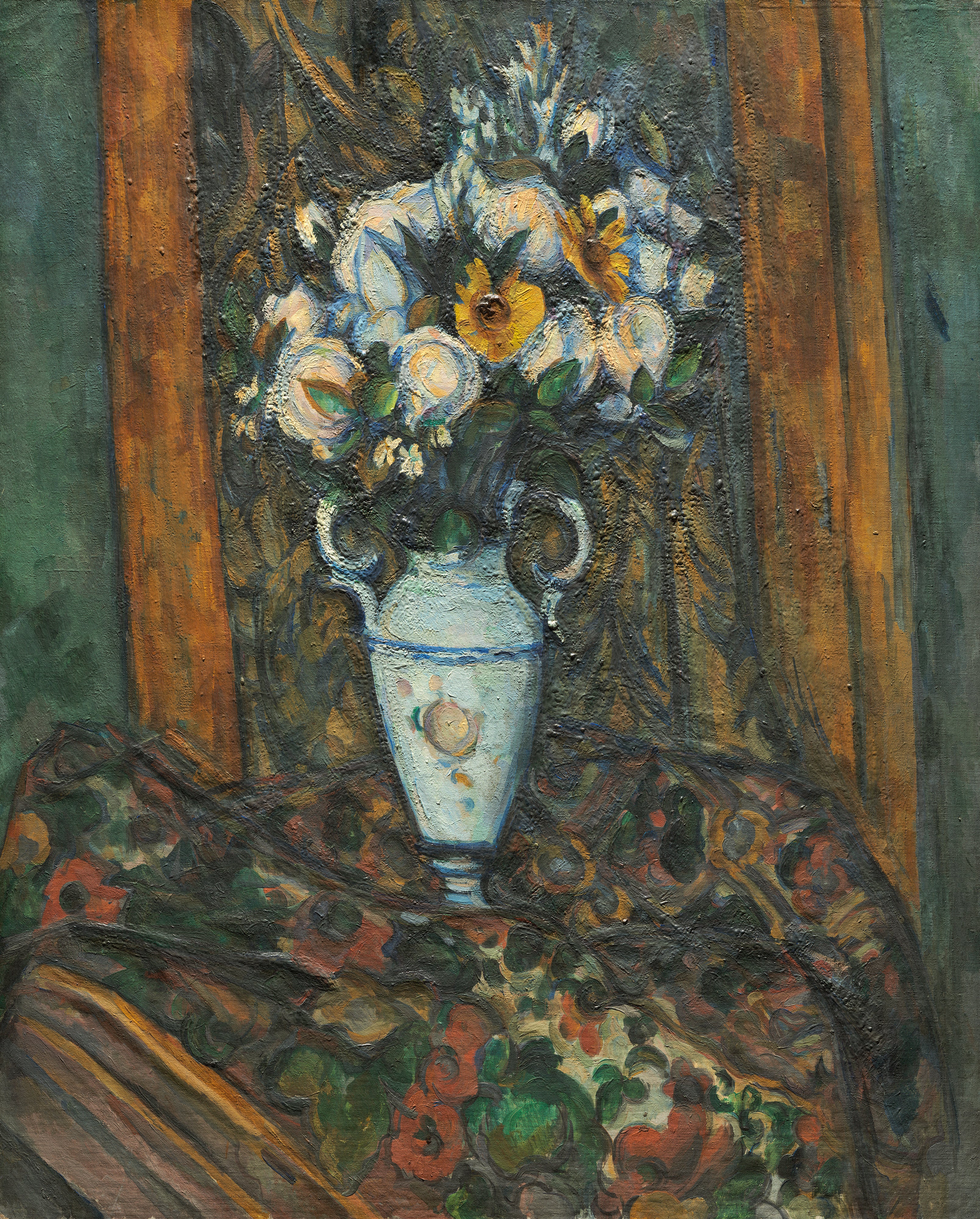 Reproduction du tableau « Bouquet de fleurs - Paul Cézanne » par Alpha Reproduction en peinture à l’huile