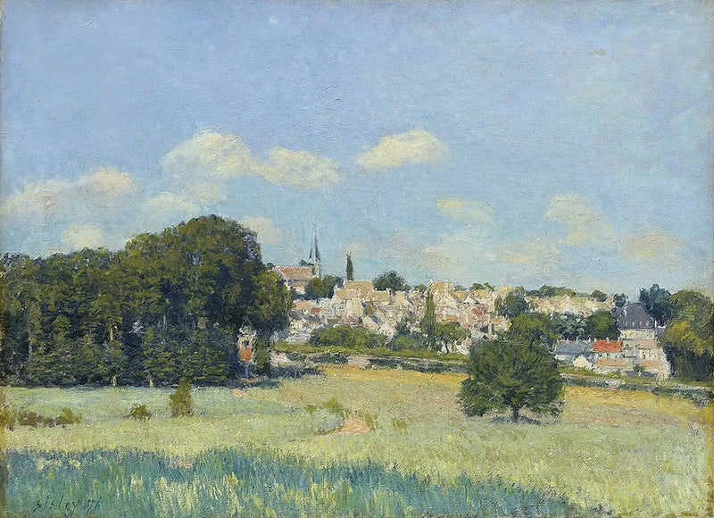 Marly-le-Roi näkymä auringon alla - Alfred Sisley