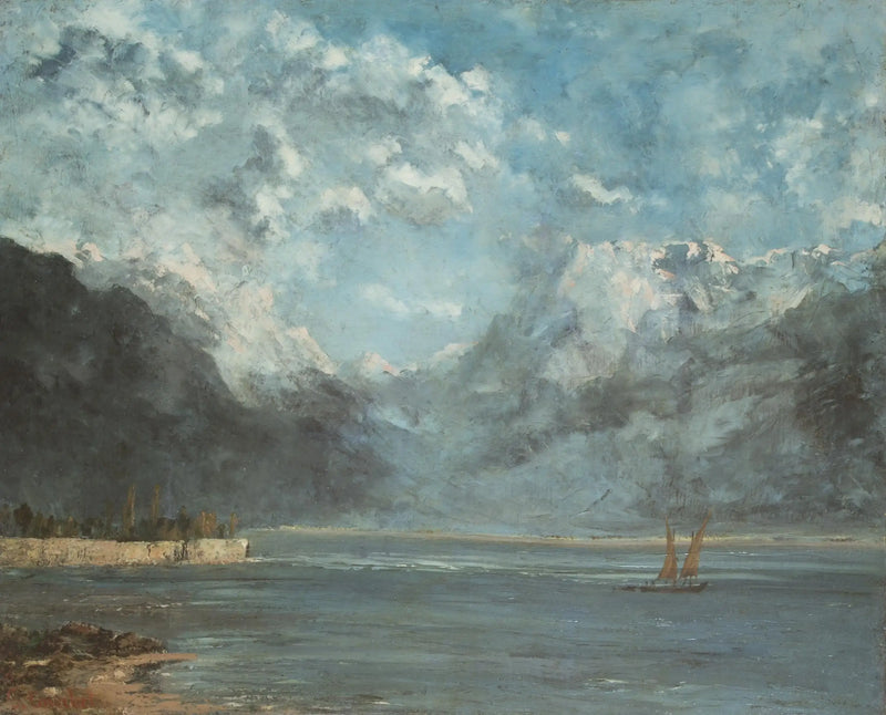 Näkymä Genevenjärvelle - Gustave Courbet