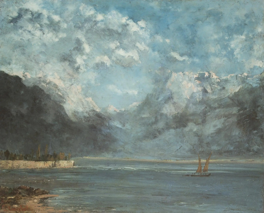 Näkymä Genevenjärvelle - Gustave Courbet