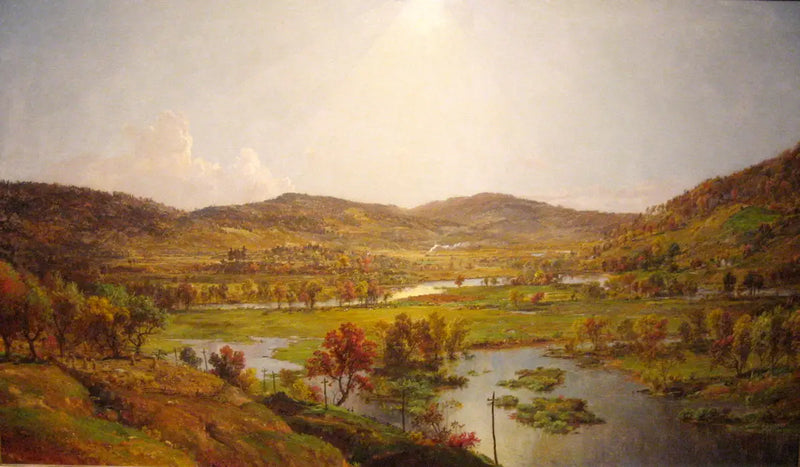 Sidneyn tasangot Susquehanna- ja Unadillajokien yhtymäkohdassa - Jasper Francis Cropsey