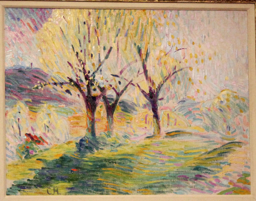 Arbres en fleurs, peinture de Curt Herrmann