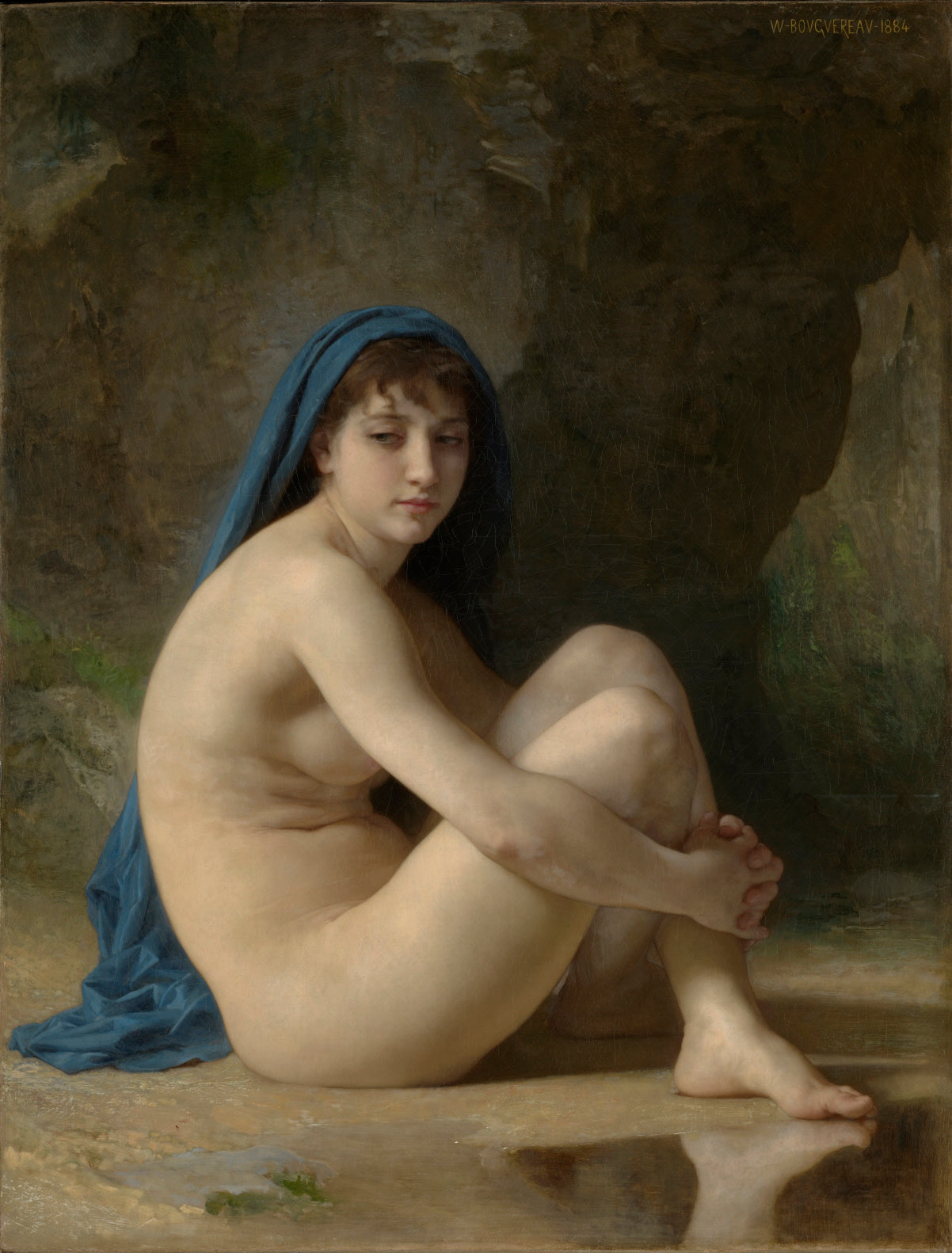 Istuva uimari - Bouguereau