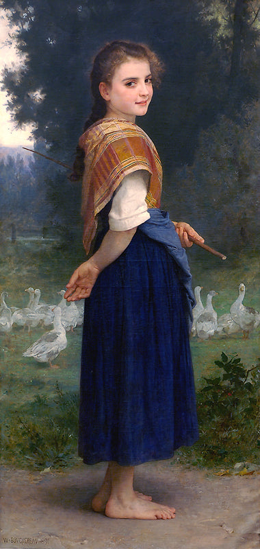 Reproduction du tableau « La Gardeuse d'oies - Bouguereau » par Alpha Reproduction en peinture à l’huile