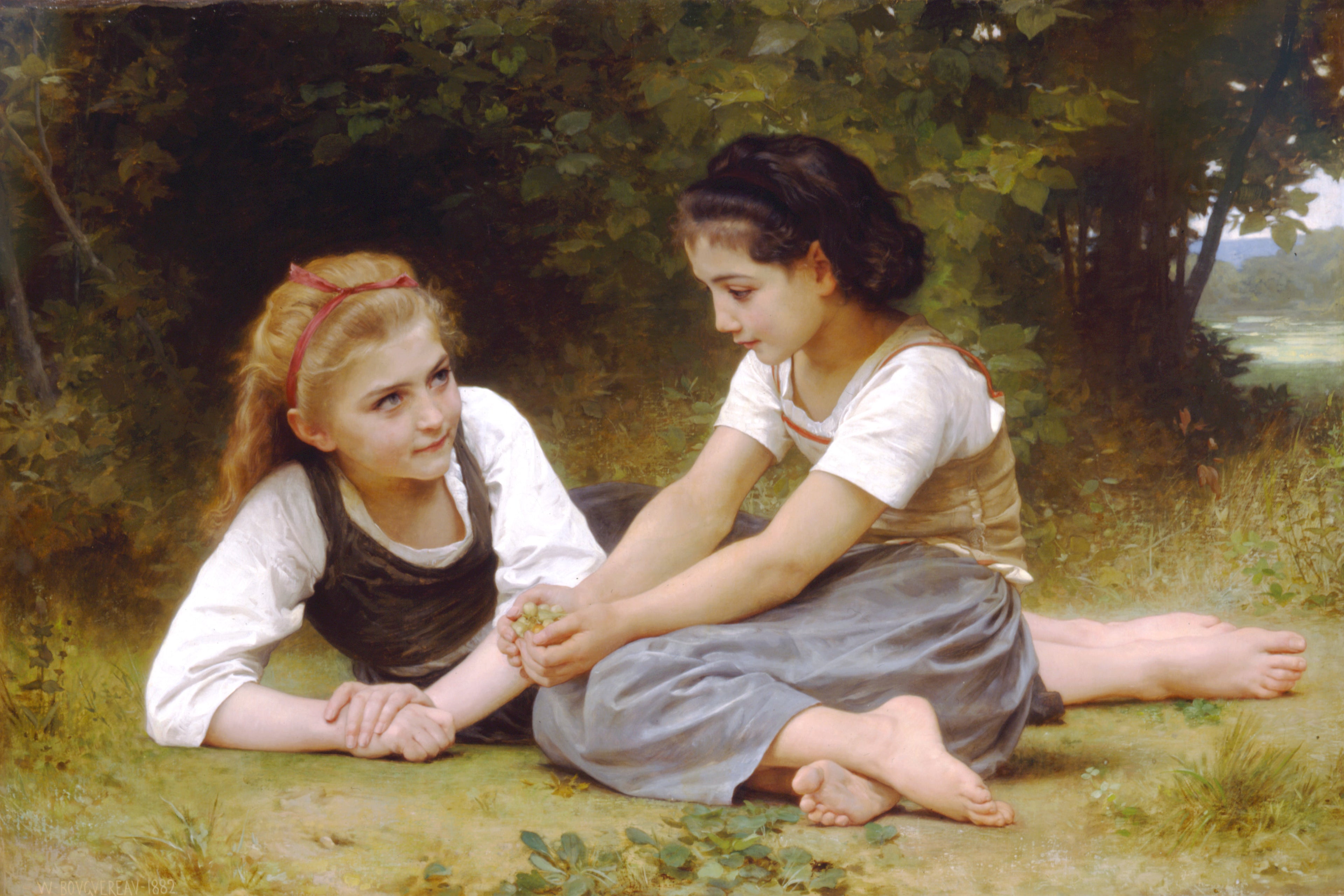 Hasselpähkinät - Bouguereau
