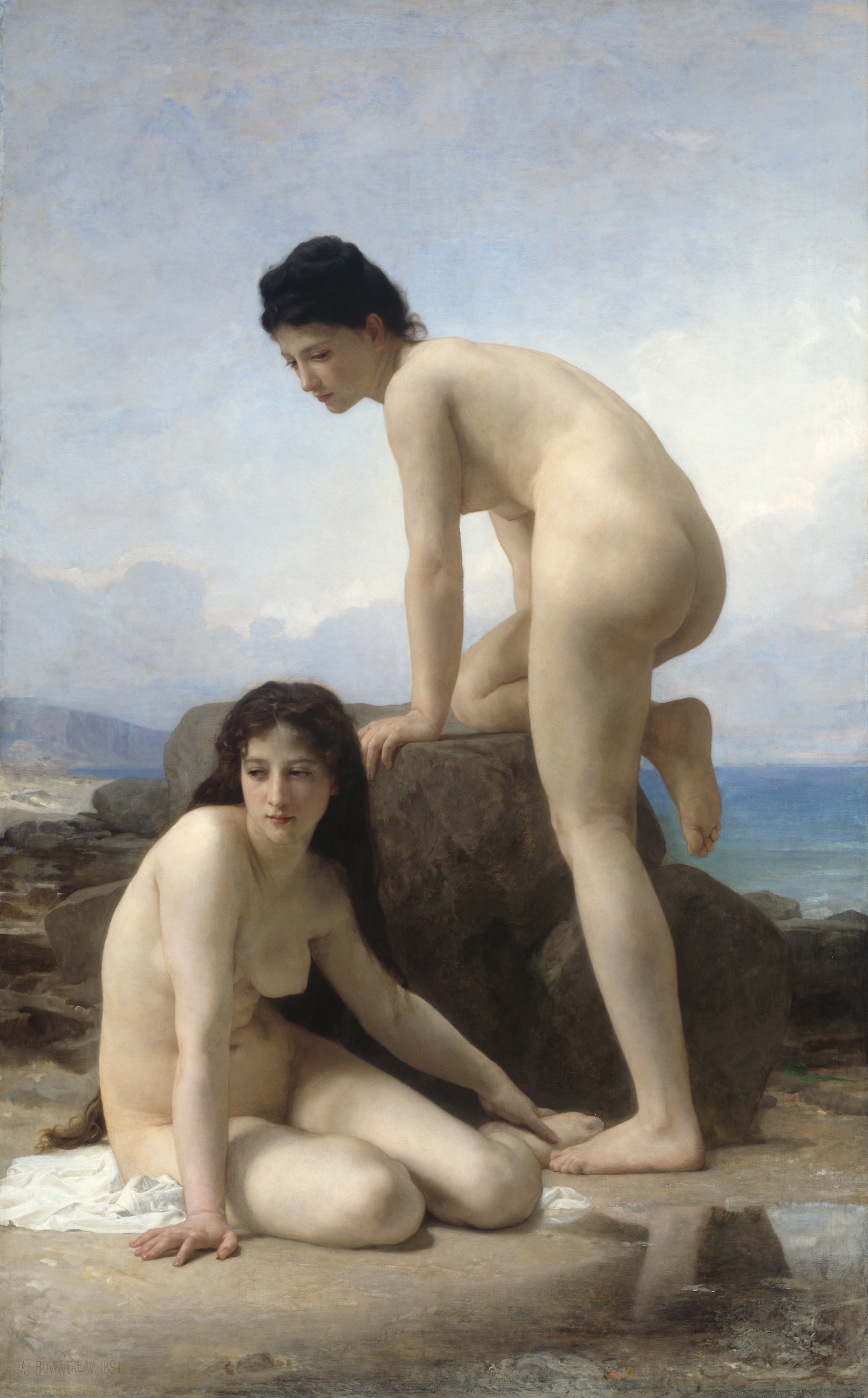Kaksi kylpijää - Bouguereau