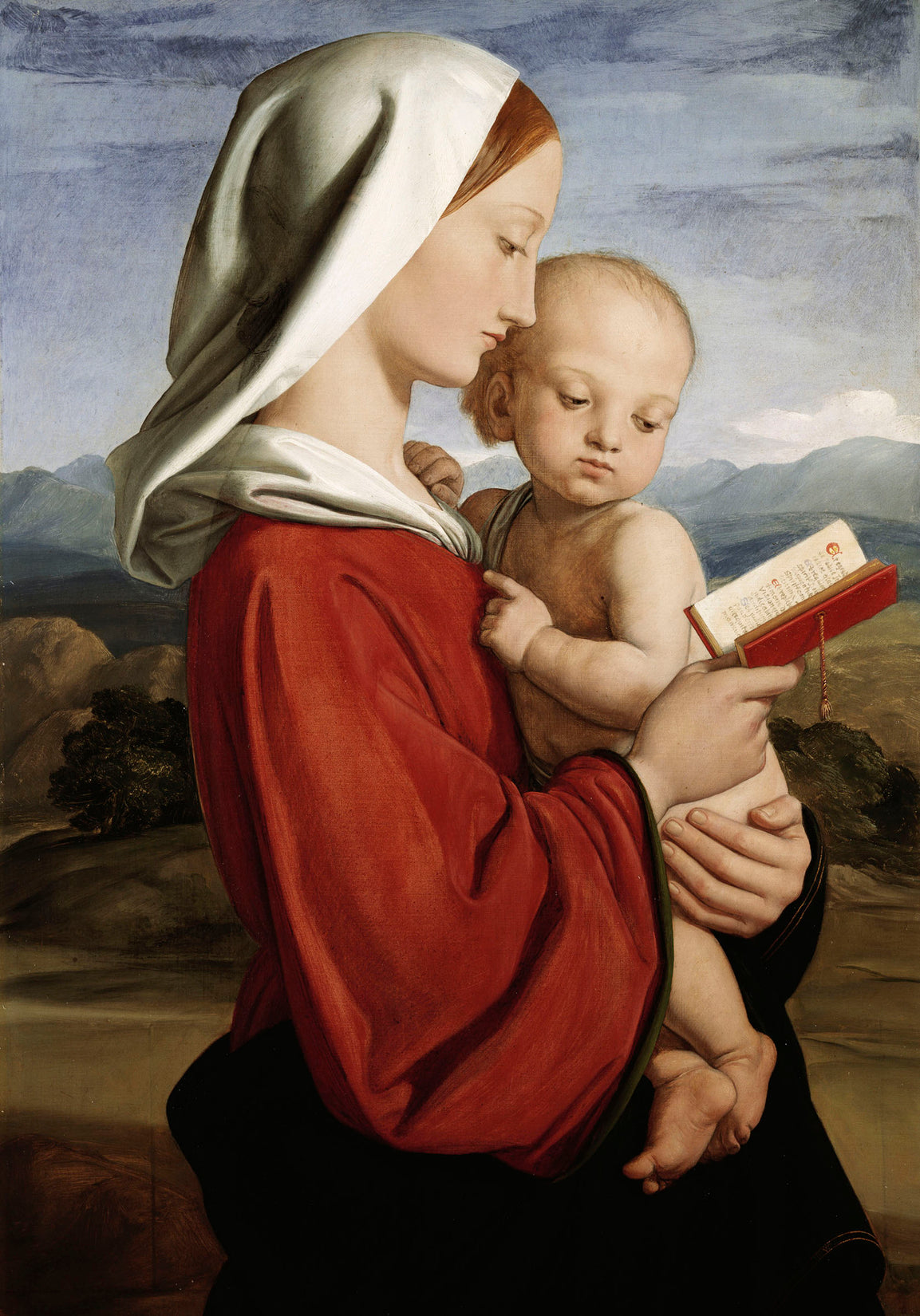 La Vierge à l’Enfant, William Dyce, 1845, peinture à l’huile