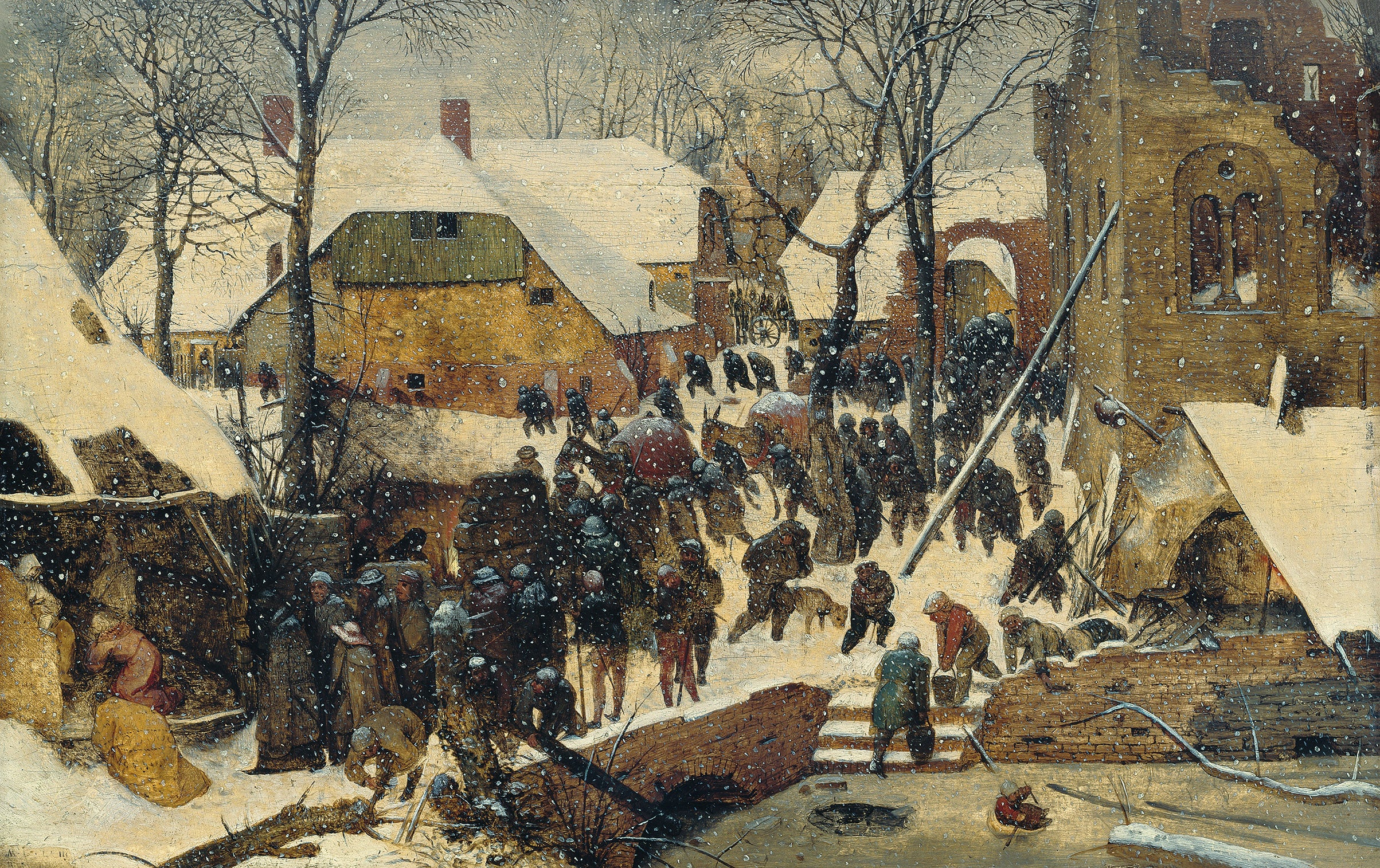 Itämaan tietäjien palvonta talvimaisemassa - Pieter Brueghel vanhempi