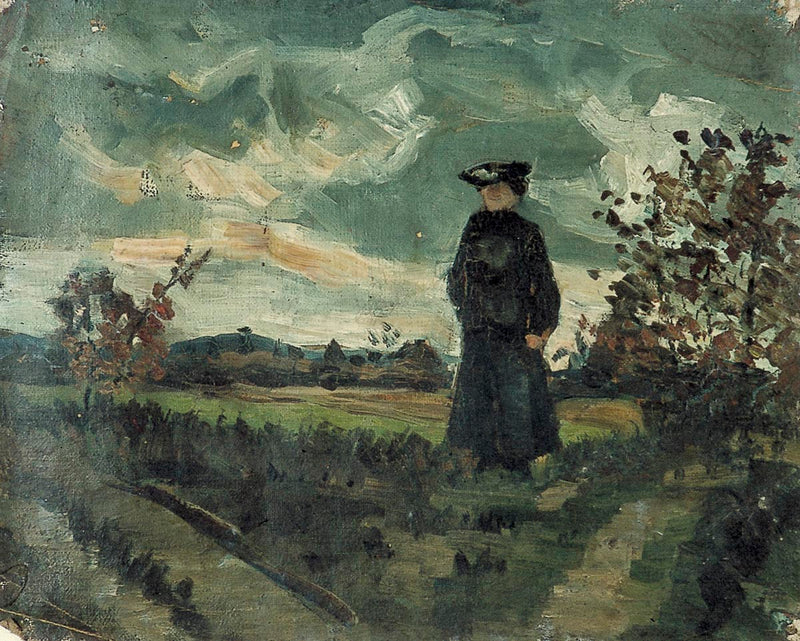 Femme dans le paysage - Theo van Doesburg