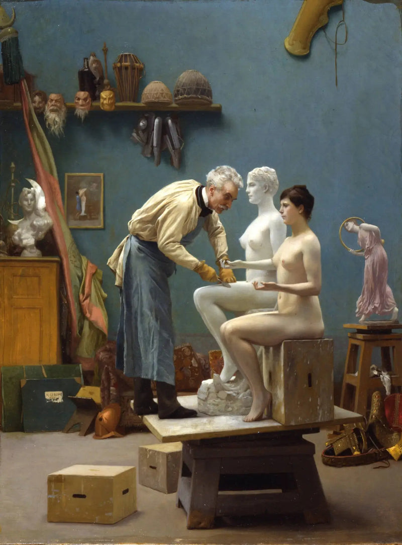 Taiteilija kuvanveistäjä Tanagra - Jean-Léon Gérôme