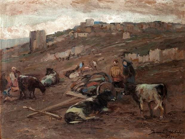 Kadifekale — Sami Yetik, vers 1915, huile sur toile