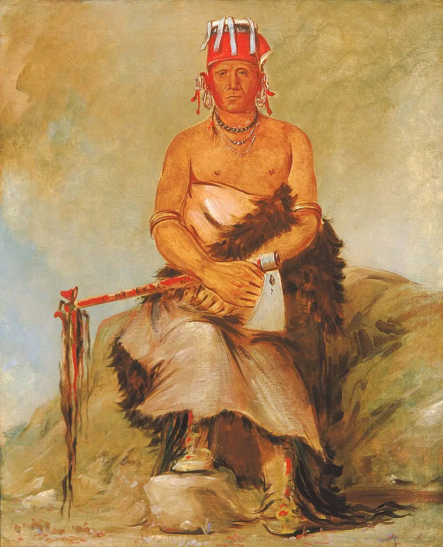 A'h-sha-la-cóots-ah, kauneuspiste otsassa, Pawnee-republikaanien johtaja - George Catlin