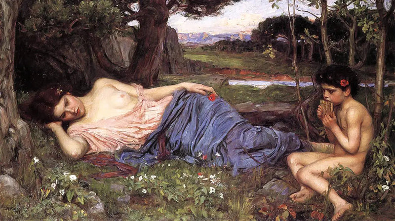 Kuunnellen suloisia putkistojani - John William Waterhouse