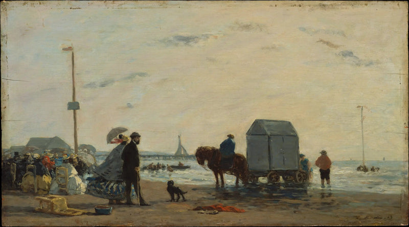 Rannalla Trouvillessa - Eugène Boudin