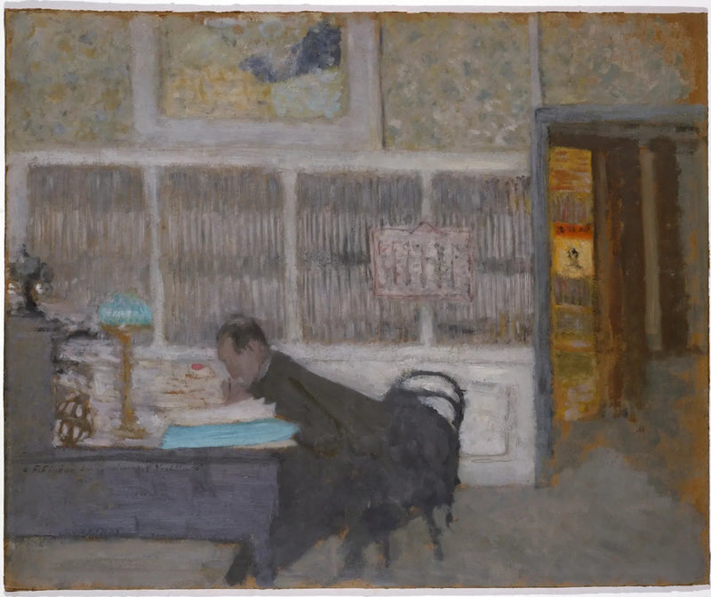 Valokuvassa valkoinen revue (Félix Fénéonin muotokuva). - Édouard Vuillard