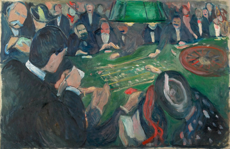 Ruletin pöydän äärellä Monte Carlossa - Edvard Munch