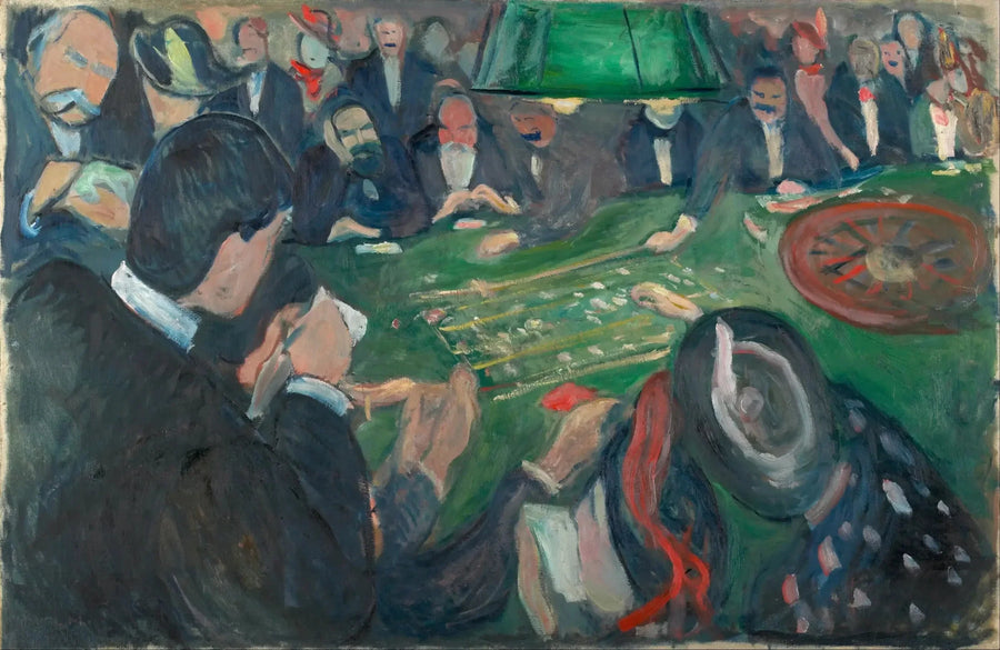 Ruletin pöydän äärellä Monte Carlossa - Edvard Munch