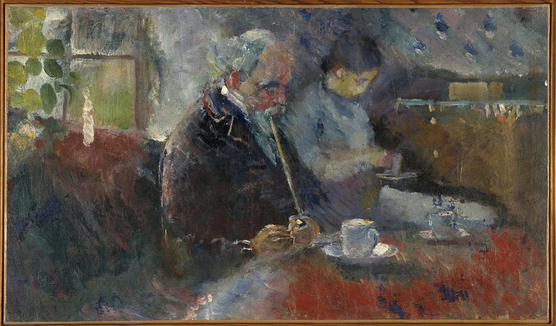 Kahvipöydän äärellä - Edvard Munch