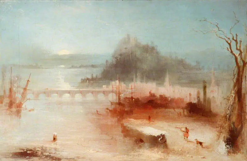 Kaupunki Reinillä, sillalla ja linnalla korkeudella – Aamunkoitto - J. M. W. Turner