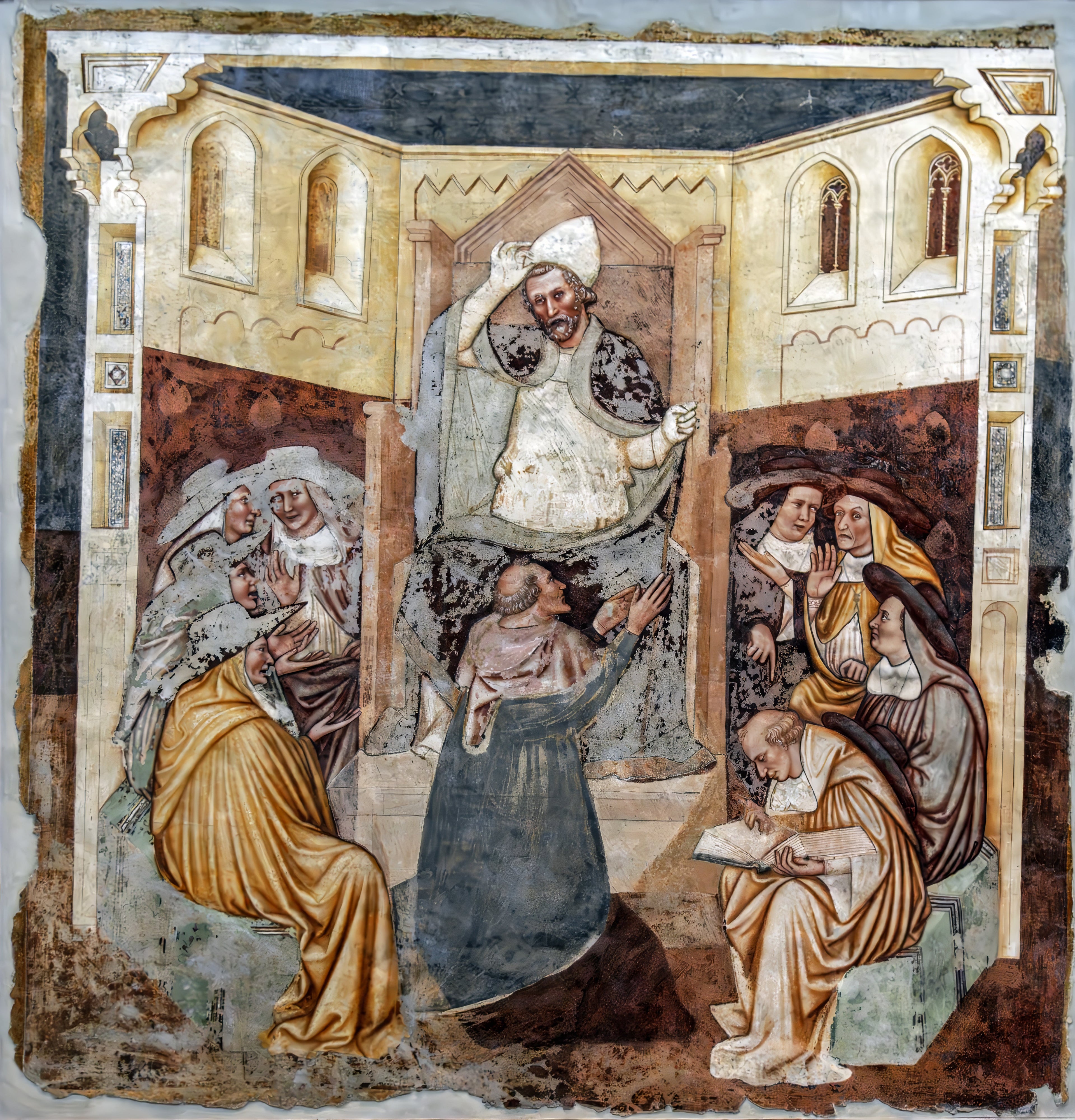 Abdication du pape (Histoires de sainte Ursule) - Tomaso da Modena - Alpha Reproduction