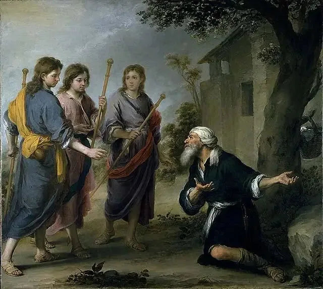 Abraham ja kolmeen enkeleen - Bartolomé Esteban Murillo