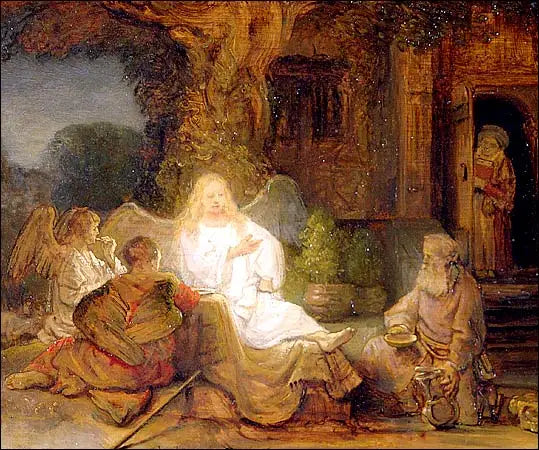 Abraham ja kolme enkeliä - Rembrandt