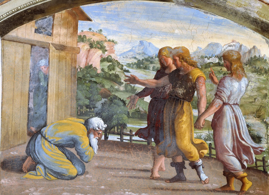 Abraham et les trois anges, vers 1518-1519 – atelier de Raphaël