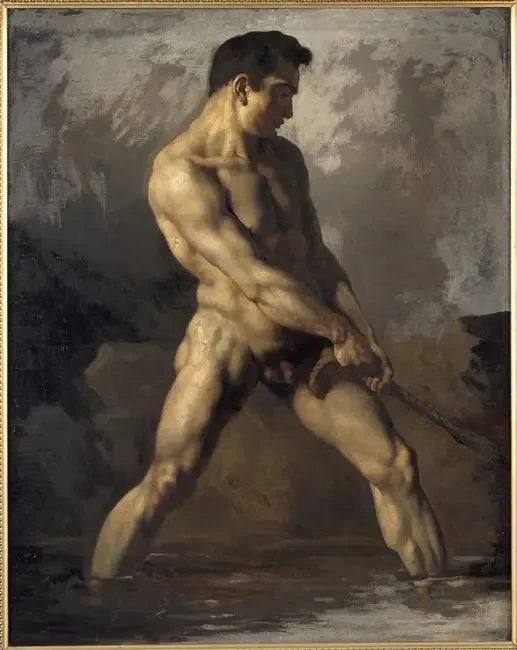 Seisova miesakatemia, köyttä vetäen - Théodore Géricault