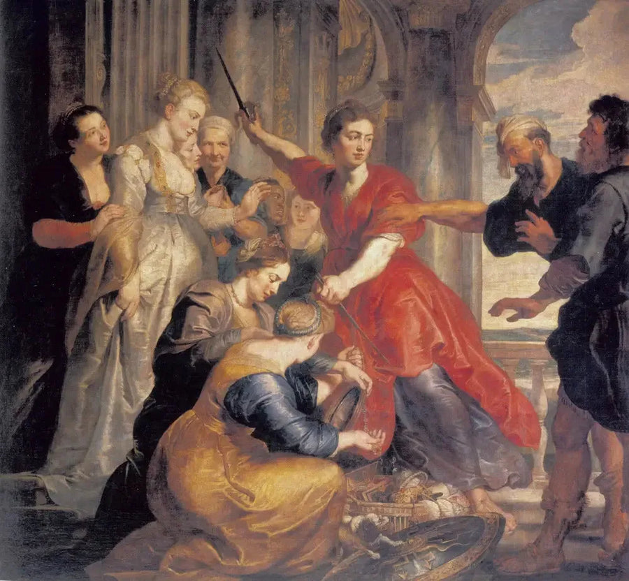 Achille löydetty Uljaksen ja Diomedeksen toimesta - Peter Paul Rubens