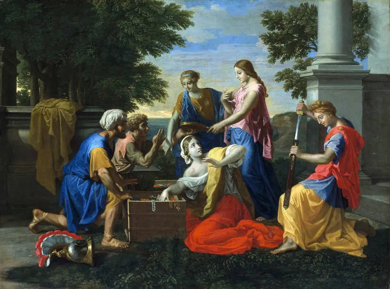 Achille tyttöjen joukossa kuningas Lycomède - Nicolas Poussin