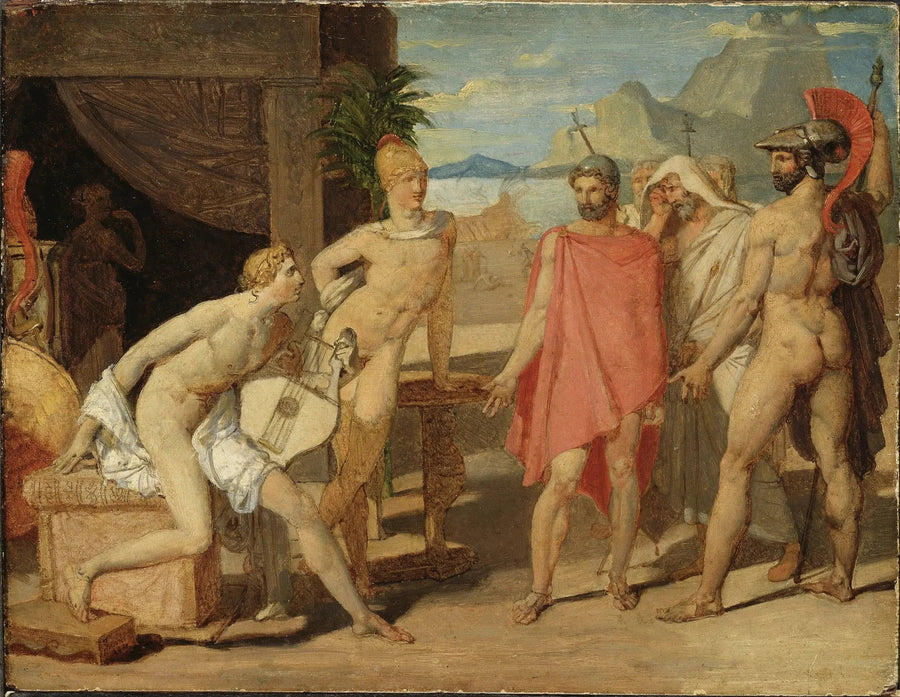 Akhilleus vastaanottaa Agamemnonin lähettiläät - Jean-Auguste-Dominique Ingres