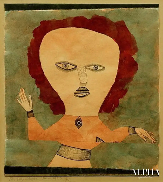 Acteur en femme, 1923 - Paul Klee - Reproductions de tableaux et peintures haut de gamme